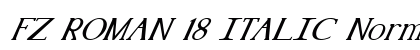 FZ ROMAN 18 ITALIC Normal preview