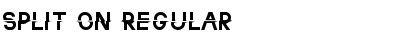 Split On Regular Font
