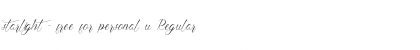 starlight - free for personal u Font
