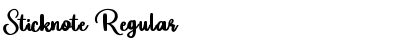 Sticknote Font