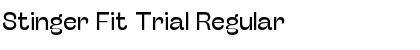 Stinger Fit Trial Regular Font