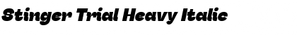 Stinger Trial Heavy Italic Font Stinger Trial Heavy Italic Font