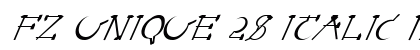 FZ UNIQUE 28 ITALIC Normal preview
