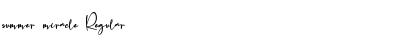 summer miracle Font