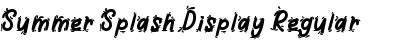 Summer Splash Display Font