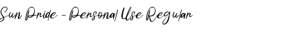 Sun Pride - Personal Use Font