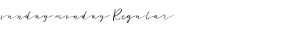 sunday monday Font