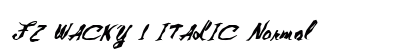 FZ WACKY 1 ITALIC Normal preview