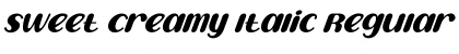 Sweet Creamy Italic Font