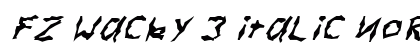 FZ WACKY 3 ITALIC Normal preview