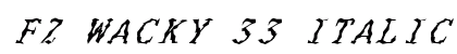 FZ WACKY 33 ITALIC Normal preview