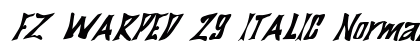 FZ WARPED 29 ITALIC Normal preview