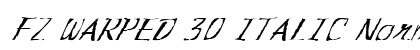 FZ WARPED 30 ITALIC Normal preview