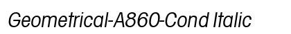 Geometrical-A860-Cond Italic preview