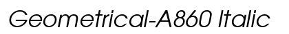 Geometrical-A860 Italic preview