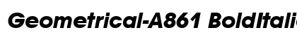 Geometrical-A861 BoldItalic Preview