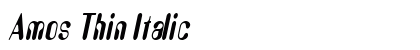 Amos Thin Italic Preview
