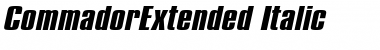 CommadorExtended Italic Font