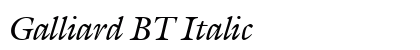 Galliard BT Italic preview