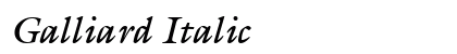 Galliard Italic preview