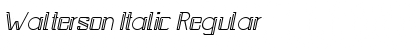 Walterson Italic Regular Font