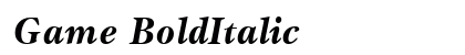 Game BoldItalic preview