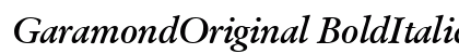 GaramondOriginal BoldItalic Preview