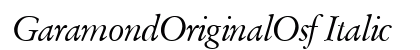 GaramondOriginalOsf Italic preview