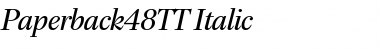 Paperback 48 TT Italic Font