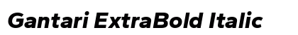 Gantari ExtraBold Italic Preview