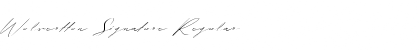 Wolvertton Signature Font