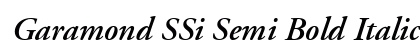 Garamond SSi Semi Bold Italic preview