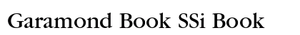 Garamond Book SSi Book preview