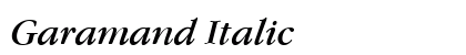 Garamand Italic preview