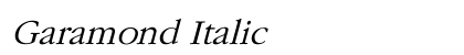 Garamond Italic Preview