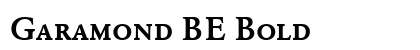 Garamond BE Bold Preview