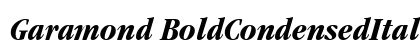 Garamond BoldCondensedItalic Preview