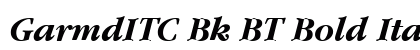 GarmdITC Bk BT Bold Italic Preview