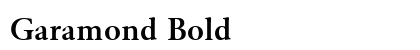 Garamond Bold Preview