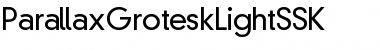 ParallaxGroteskLightSSK Font