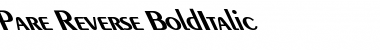 Pare Reverse BoldItalic Font