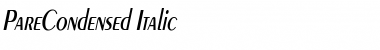 PareCondensed Italic Font