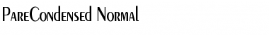 PareCondensed Normal Font