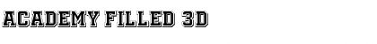 Academy Filled 3D Regular Font