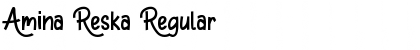 Amina Reska Regular Font Amina Reska Regular Font