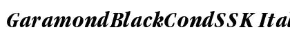 GaramondBlackCondSSK Italic preview