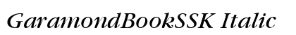 GaramondBookSSK Italic preview