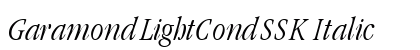GaramondLightCondSSK Italic preview