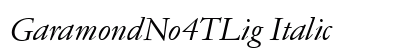 GaramondNo4TLig Italic preview