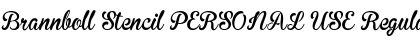 Download Brannboll Stencil PERSONAL USE Font